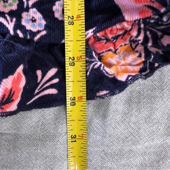 Free People Cord Looking Glass Mini Dress in Navy Floral Size S Cottagecore Boho - Picture 8 of 8